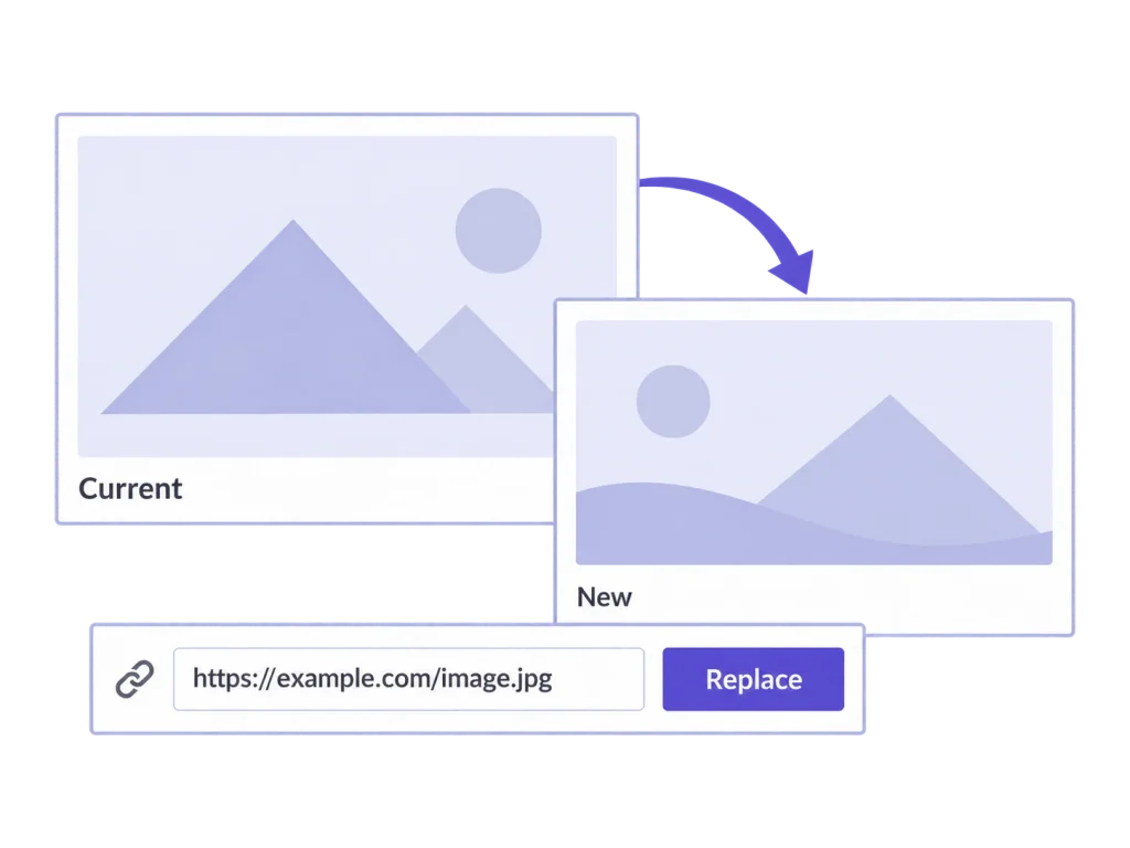 MediaToolkit replacing the current image with a new image while keeping the existing image URL.